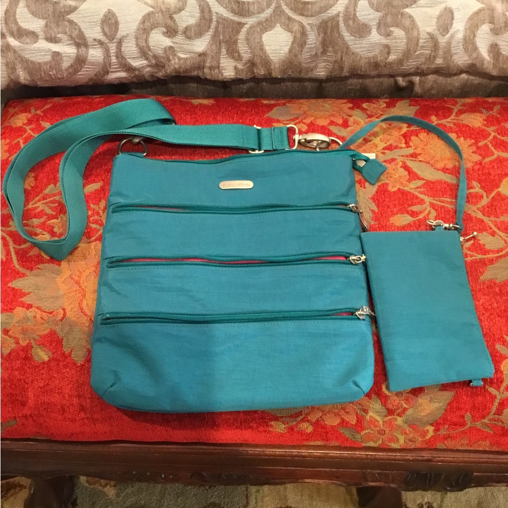 Baggallini Aqua Crossbody Bag with Pouch